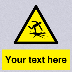 Custom warning thin ice